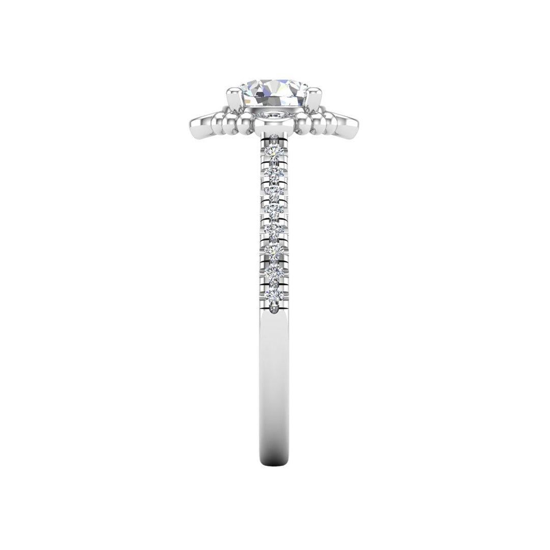 Thea Bubble Halo Engagement Ring